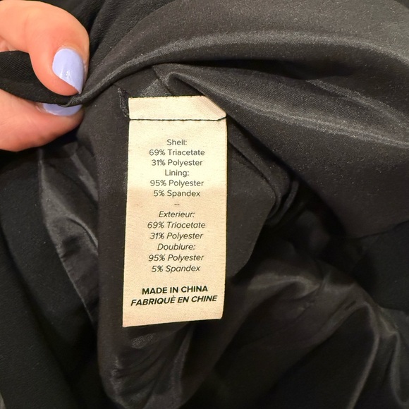 Cinq a Sept Lanier Black Ruffle Blazer 5 a 7 Jacket Snaps Pockets Women's Size 2 - Picture 10 of 10